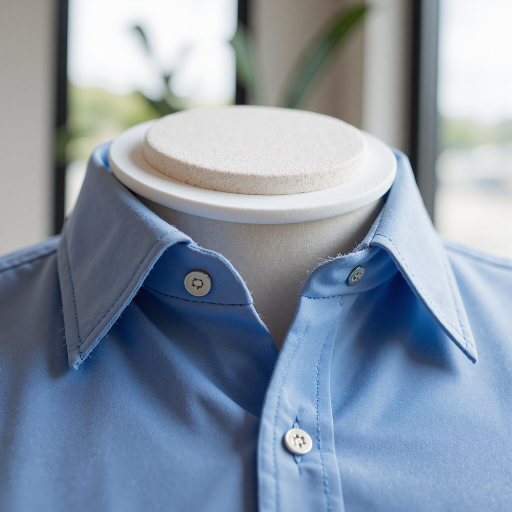 三十八岁左右中年男性头像，穿浅蓝色衬衫，办公室背景，专注工作表情，明亮自然光